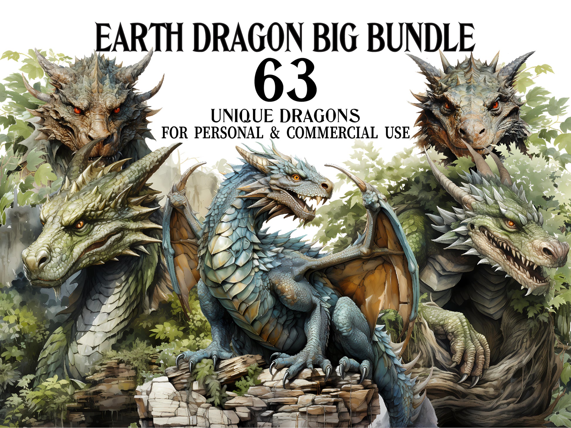 Earth Dragon Clipart - CraftNest