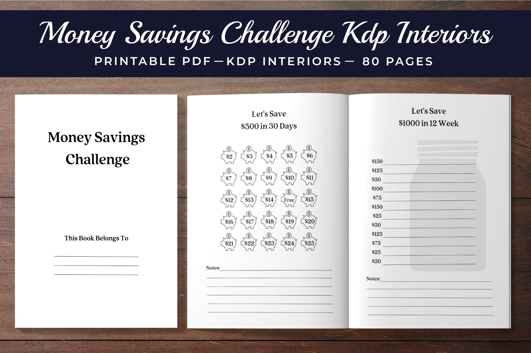 Money Savings Challenge Planner