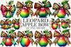 Leopard Apple Bow Clipart Bundle