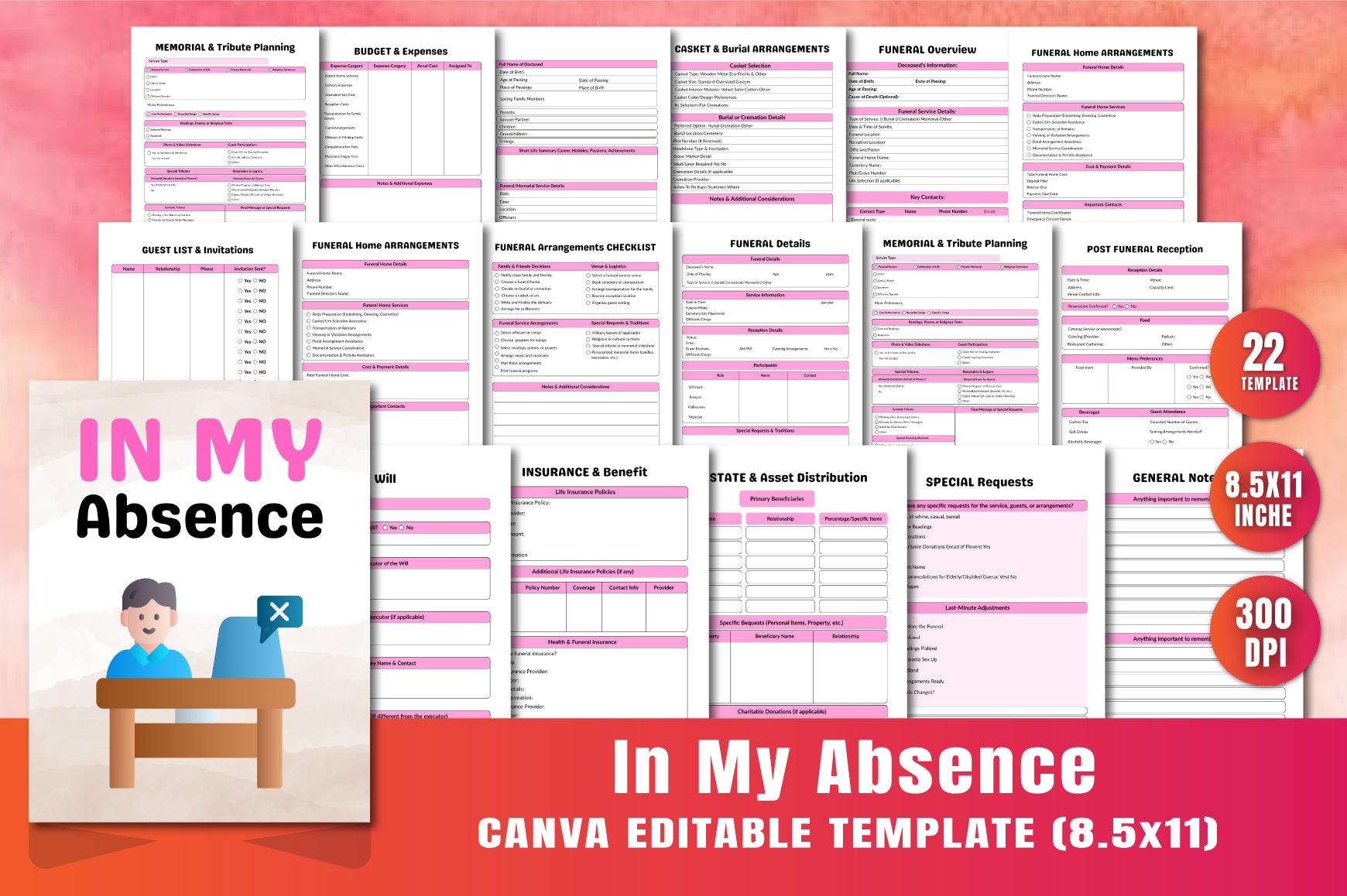 In My Absence Planner