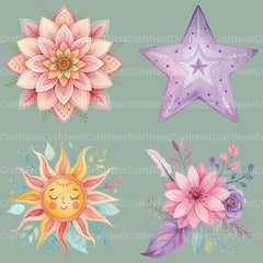 Boho Clipart Bundle 3 - CraftNest - Digital Crafting and Art