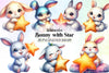 Bunny Star Clipart Bundle
