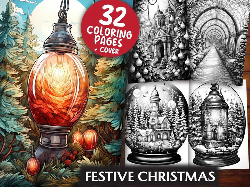 Festive Christmas Coloring Books - CraftNest