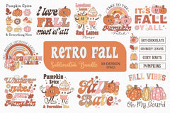Retro Fall Clipart Bundle - CraftNest - Digital Crafting and Art