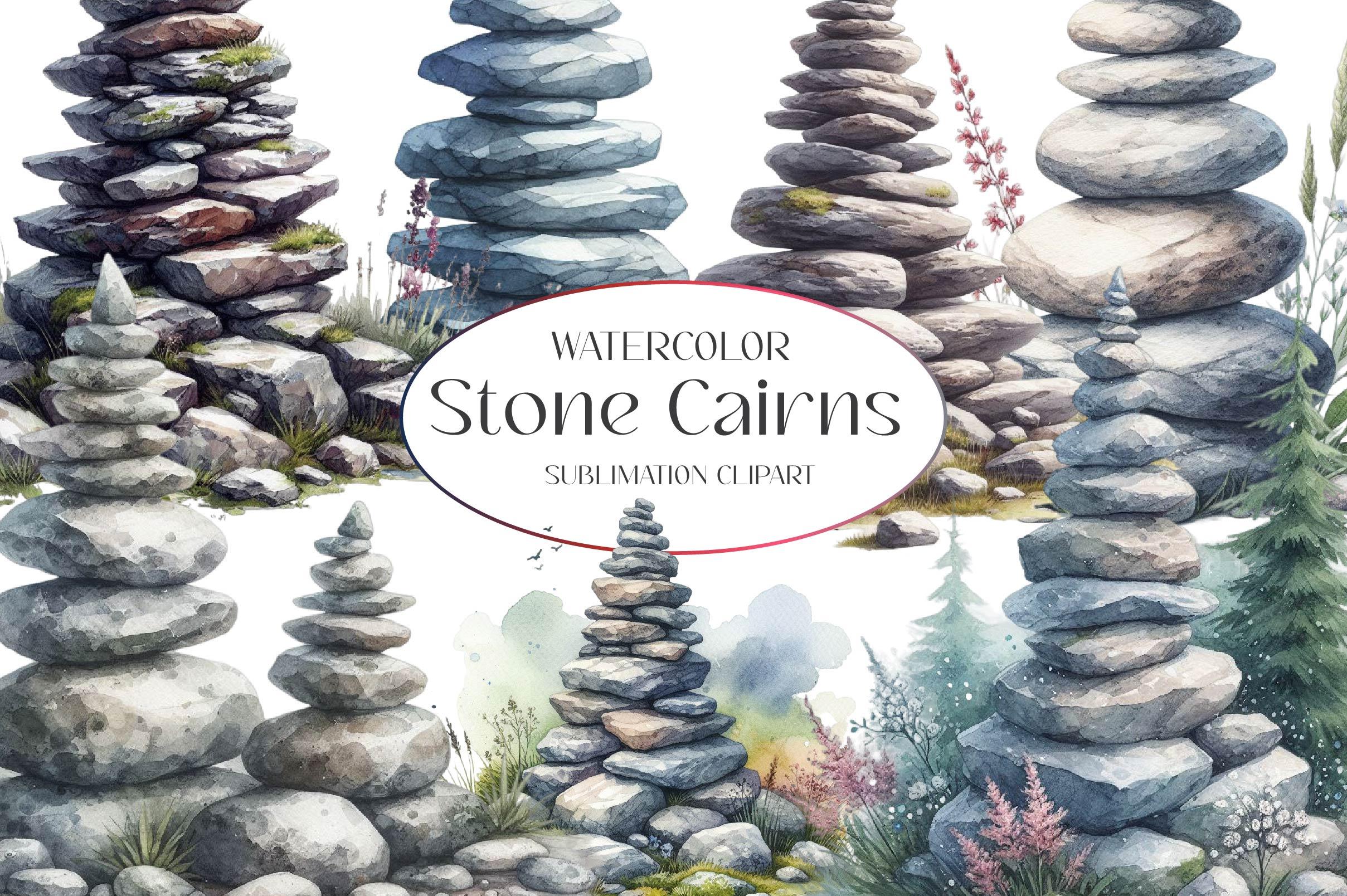 Stone Cairns Clipart Bundle - CraftNest - Digital Crafting and Art