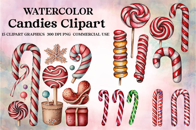Candies Clipart Bundle - CraftNest - Digital Crafting and Art