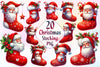 Christmas Stocking Clipart Bundle 4