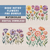 Boho Flowers Clipart Bundle