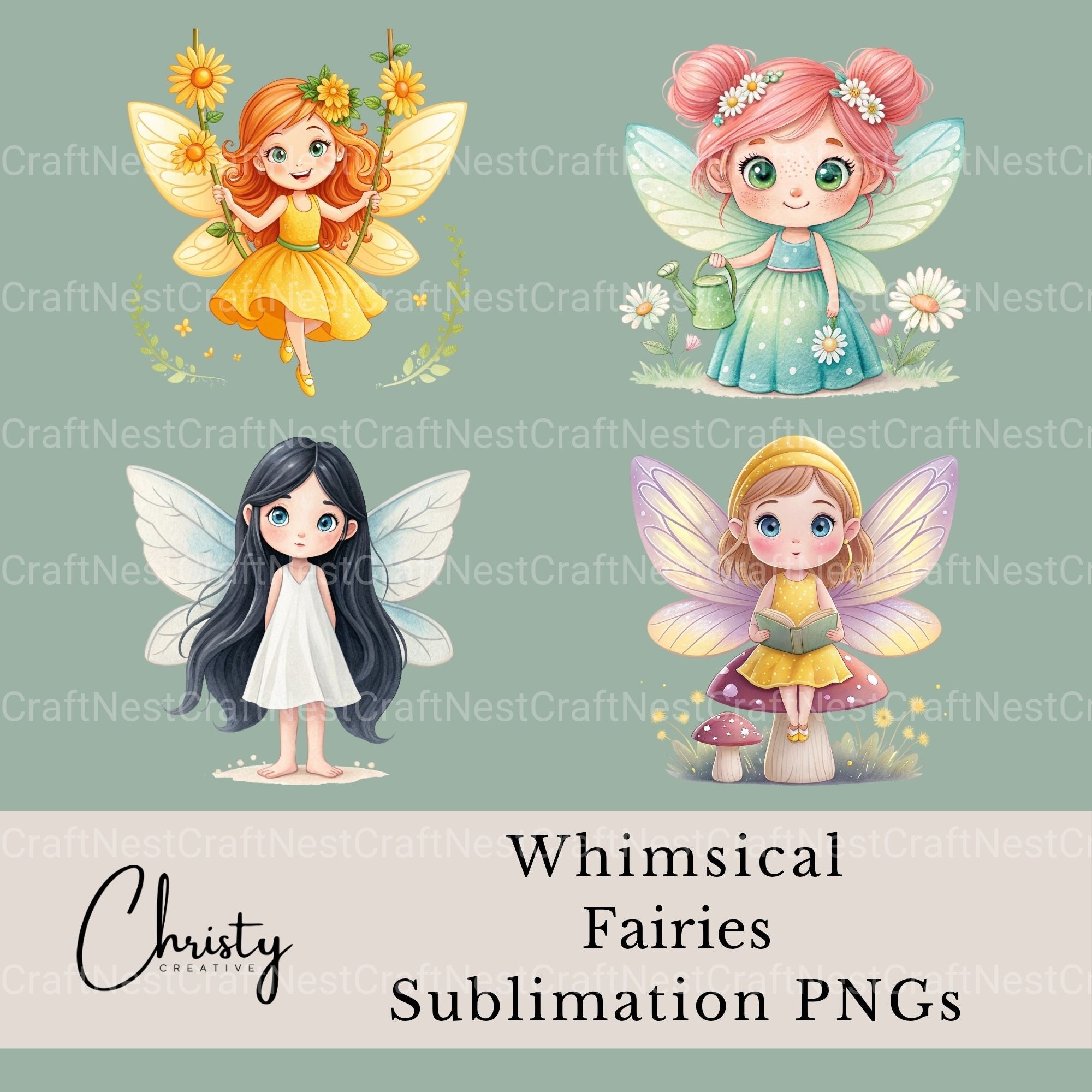 Fairies Clipart Bundle - CraftNest - Digital Crafting and Art