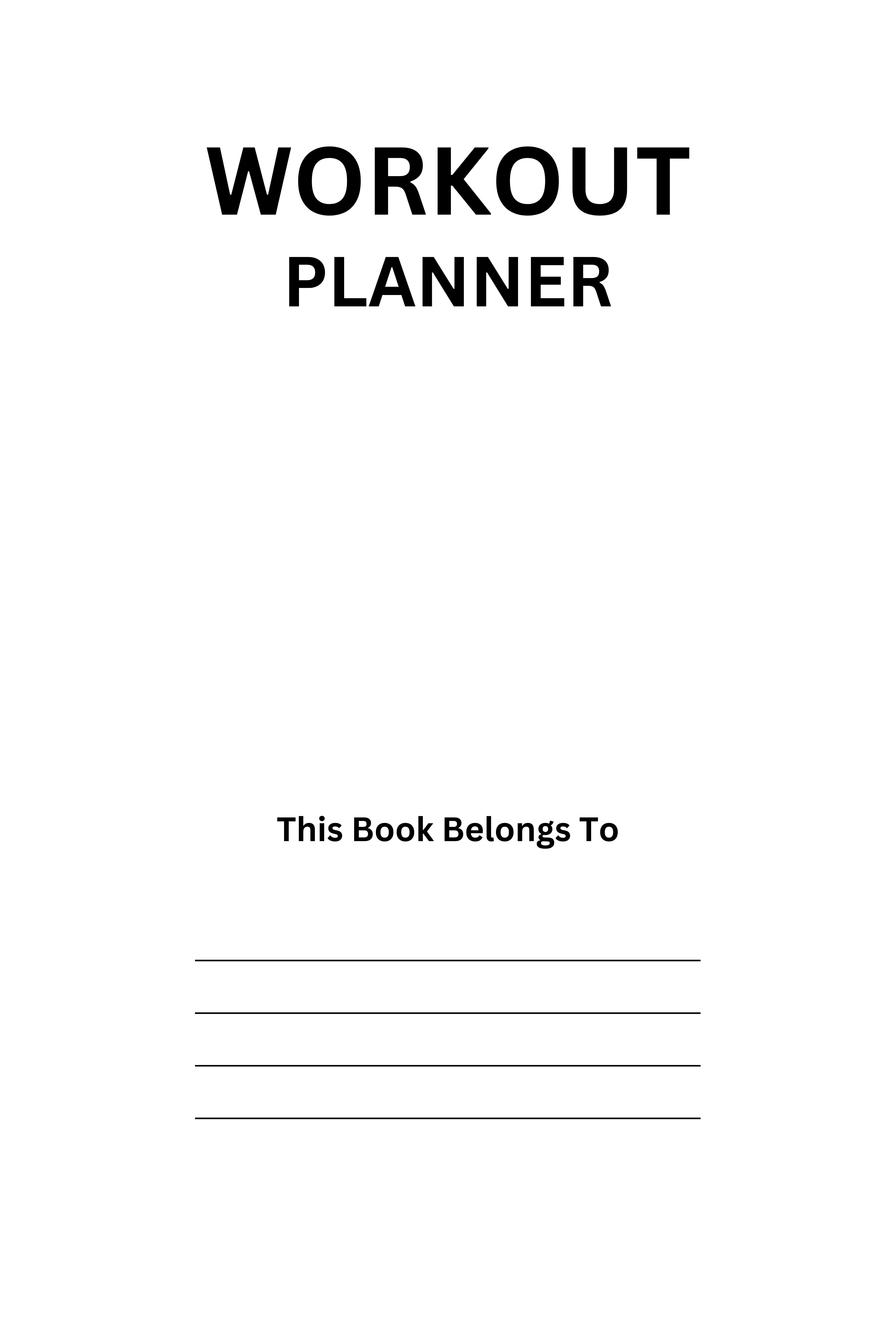 12 Week Workout Planner KDP Planner