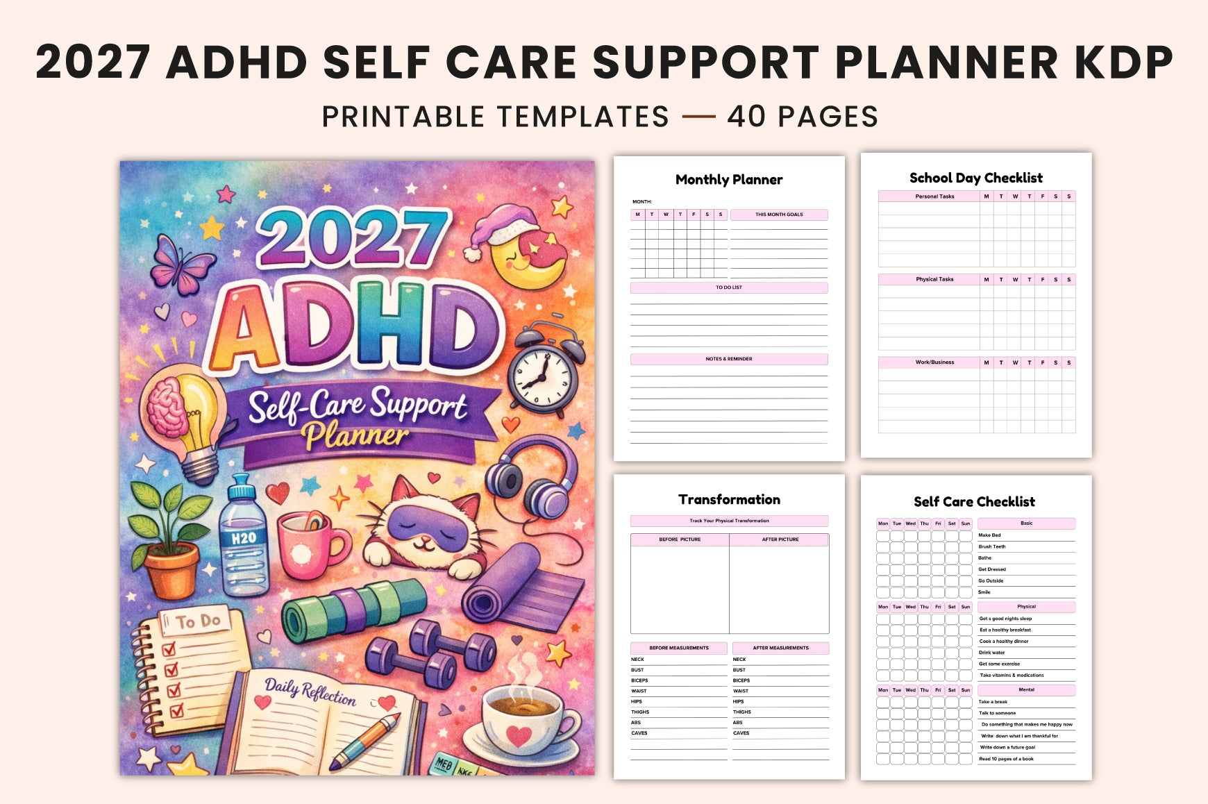 ADHD Self-Care Support Planner
