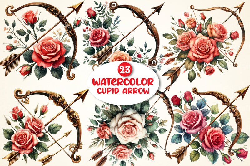 Cupid Arrow Clipart Bundle - CraftNest - Digital Crafting and Art