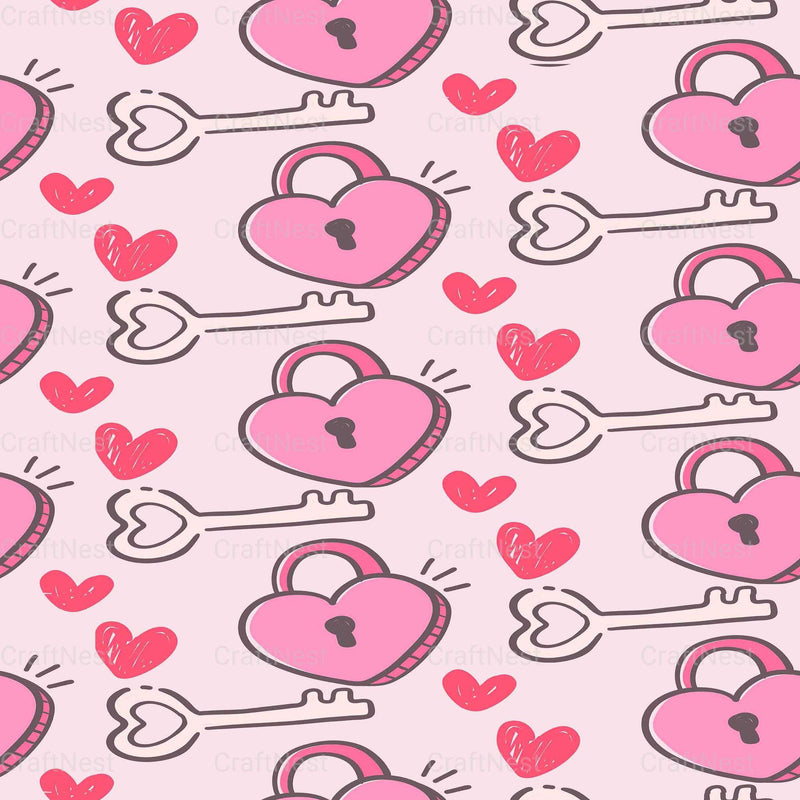 Valentines Day Seamless Digital Paper 1 - CraftNest - Digital Crafting and Art