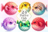 Puffer Fish Clipart Bundle 2