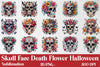Skull Face Death Flower Clipart Bundle