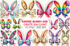 Easter Bunny Ear Bow Clipart Bundle