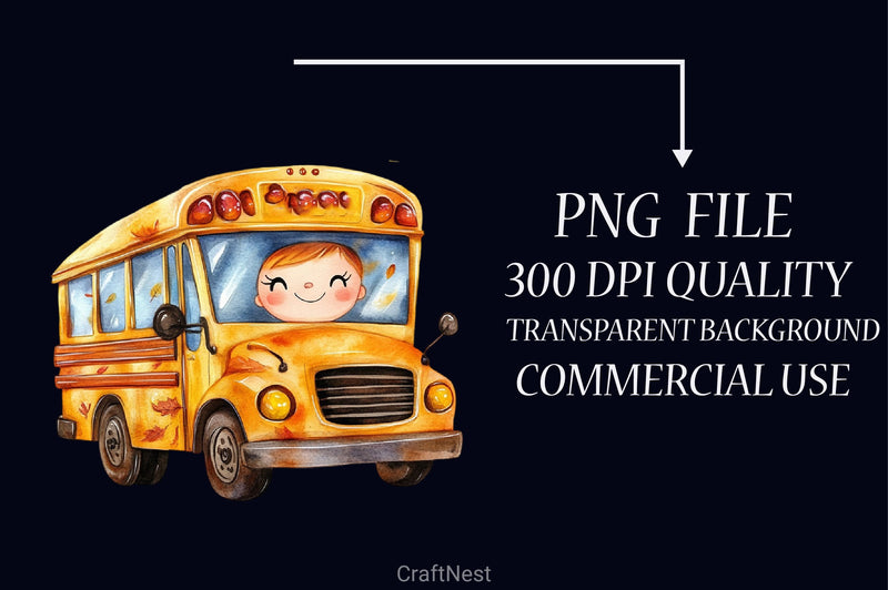 Autumn School Clipart Bundle - CraftNest - Digital Crafting and Art