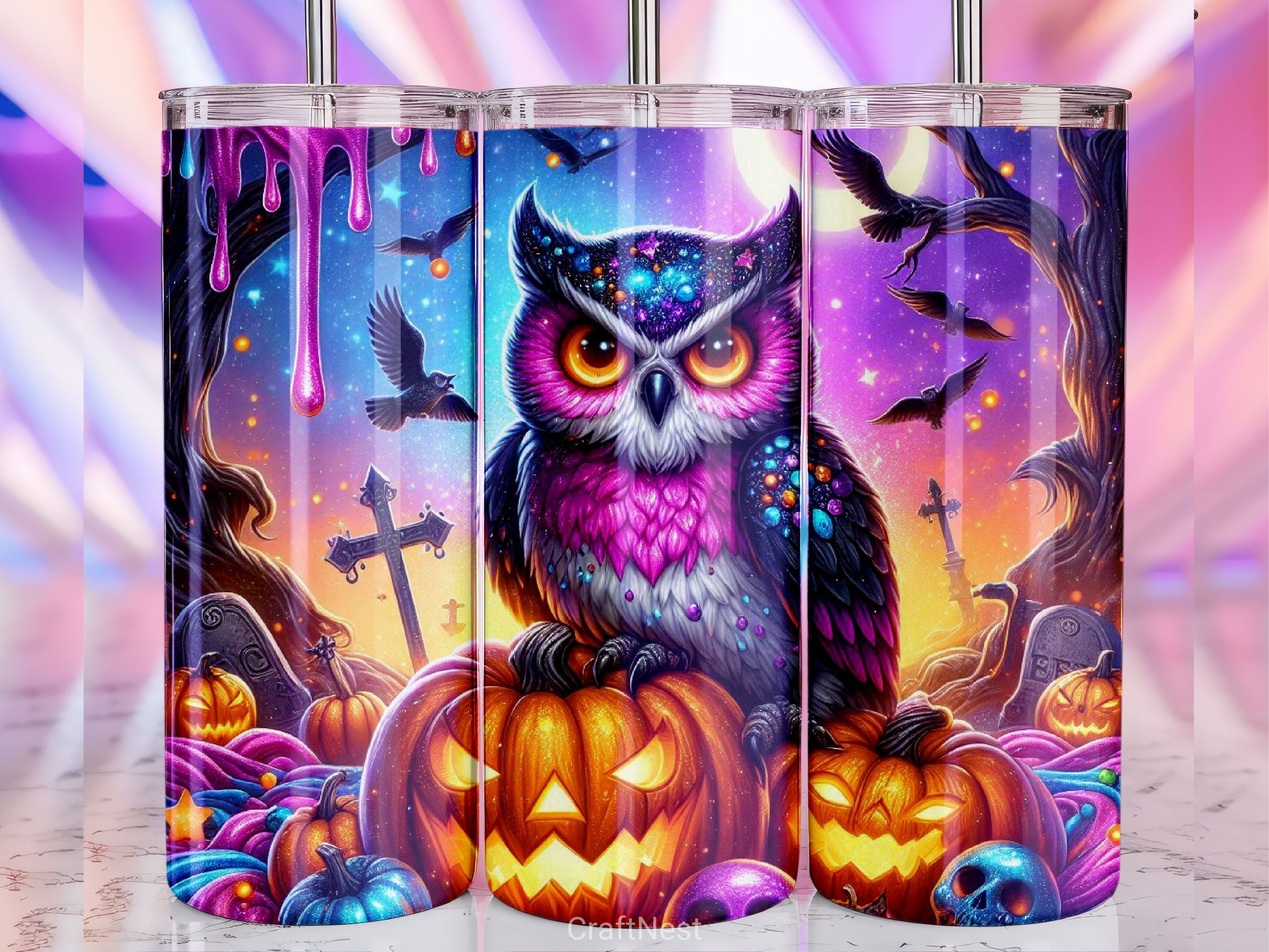 Halloween Owl Tumbler Wrap Bundle - CraftNest - Digital Crafting and Art