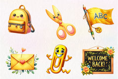 Cute Back To School Clipart Bundle - CraftNest - Digital Crafting and Art