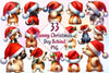 Funny Christmas Dog From Behind Clipart Bundle 2