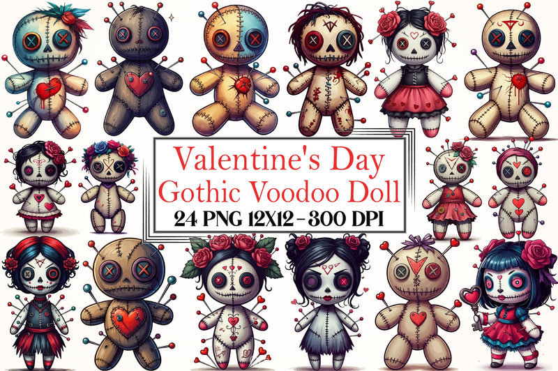 Gothic Voodoo Doll Clipart Bundle - CraftNest - Digital Crafting and Art