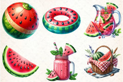 Summer Juicy Watermelon Clipart Bundle - CraftNest - Digital Crafting and Art