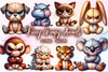 Funny Grumpy Animals Clipart Bundle 7