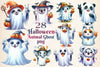 Halloween Animal Ghost Clipart Bundle