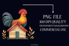 Autumn Chicken Coop Clipart Bundle - CraftNest - Digital Crafting and Art
