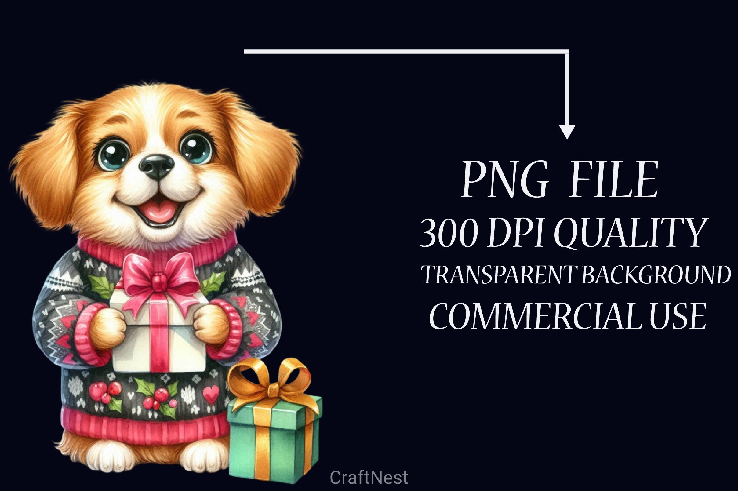 Funny Christmas Dog Clipart Bundle - CraftNest - Digital Crafting and Art