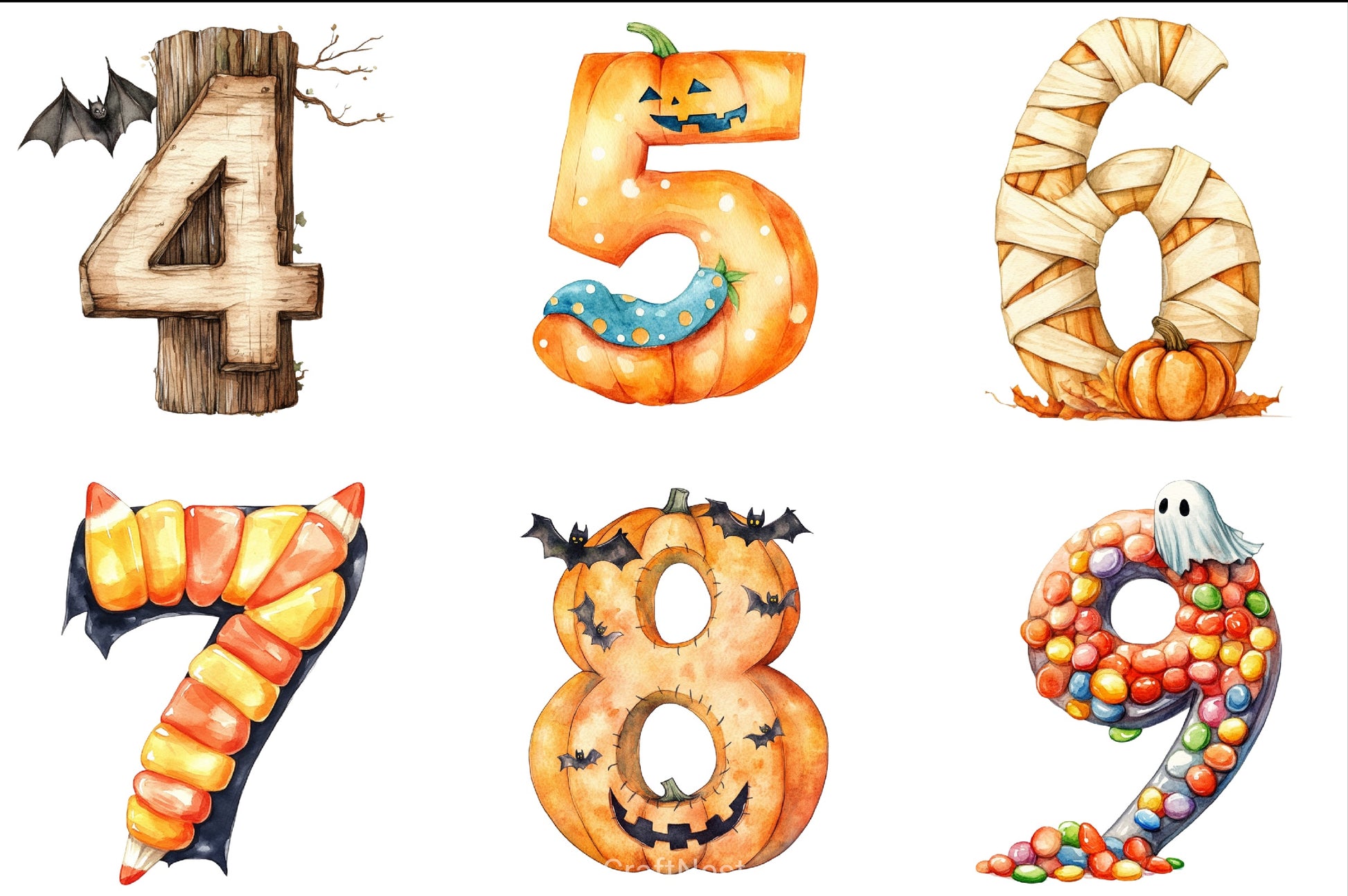 Halloween Alphabet Clipart Bundle 2 - CraftNest - Digital Crafting and Art