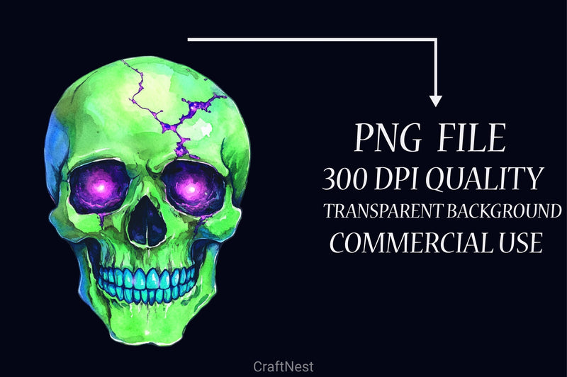 Neon Halloween Clipart Bundle - CraftNest - Digital Crafting and Art