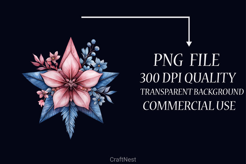 Pink Chinoiserie Christmas Clipart Bundle - CraftNest - Digital Crafting and Art