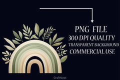 Boho Rainbow Clipart Bundle - CraftNest - Digital Crafting and Art