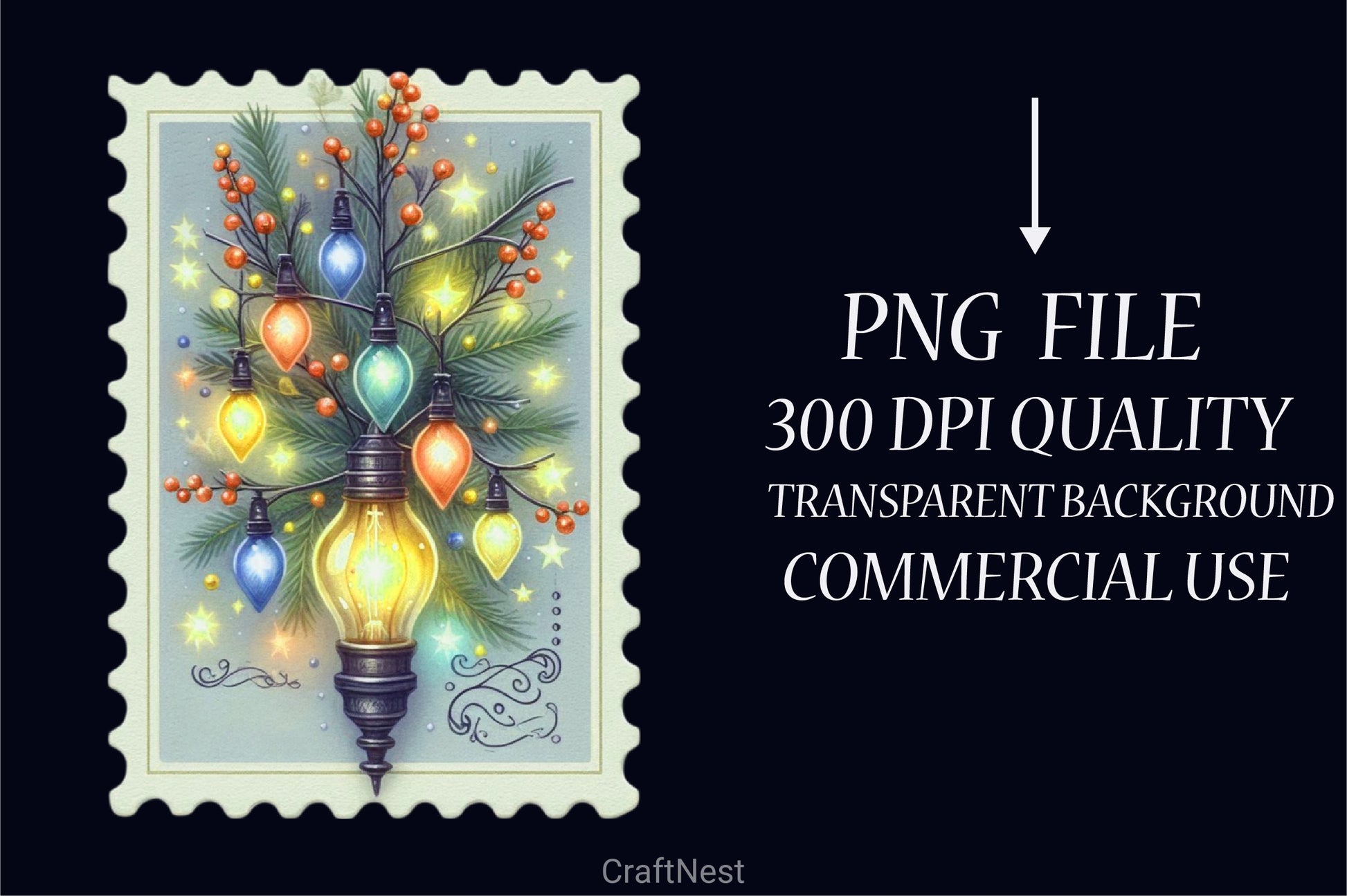 Vintage Christmas Labels Clipart Bundle - CraftNest - Digital Crafting and Art