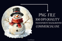Christmas Snowman Clipart Bundle 15 - CraftNest - Digital Crafting and Art