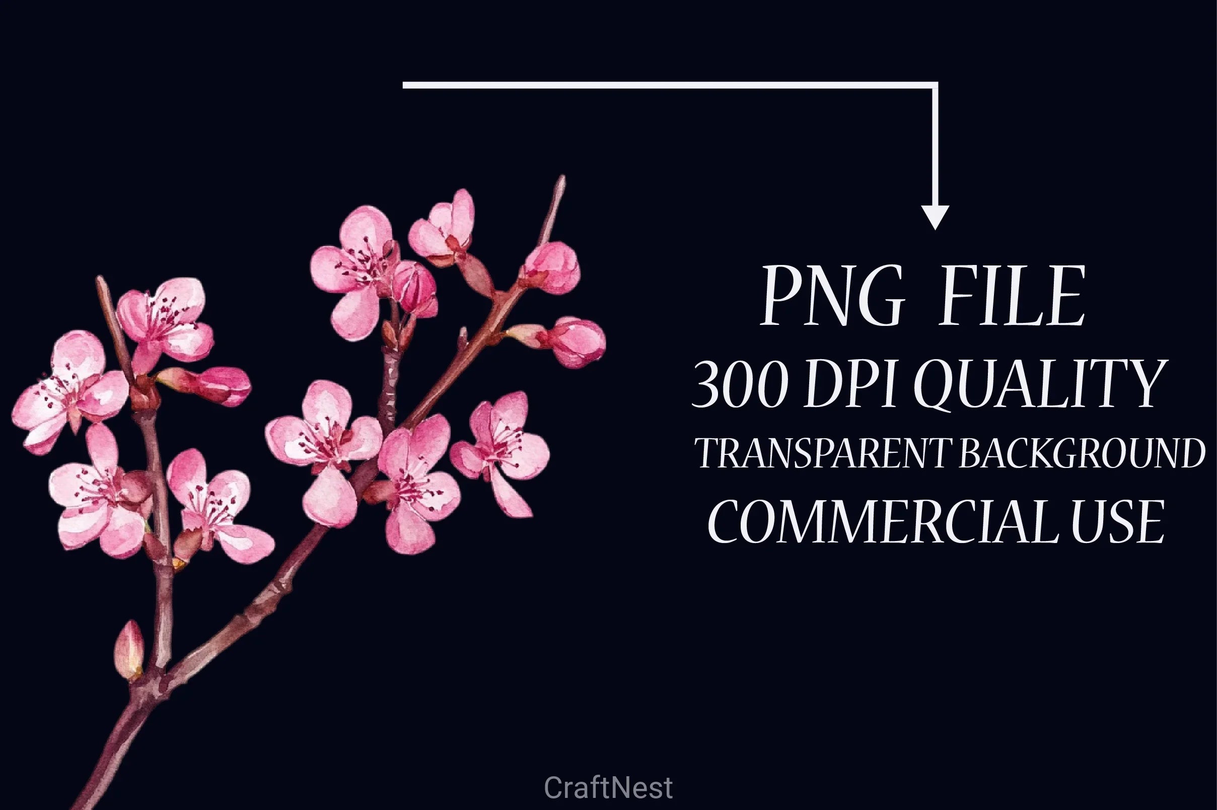 Spring Redbud Flower Clipart Bundle 3 - CraftNest - Digital Crafting and Art