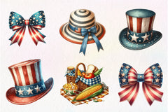 Retro 4th Of July Clipart Bundle 1 - CraftNest - Digital Crafting and Art
