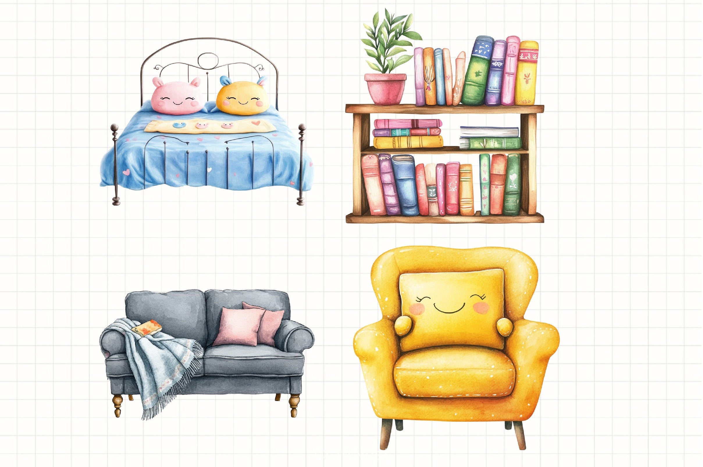 Home Furniture Clipart Bundle 6 - CraftNest - Digital Crafting and Art