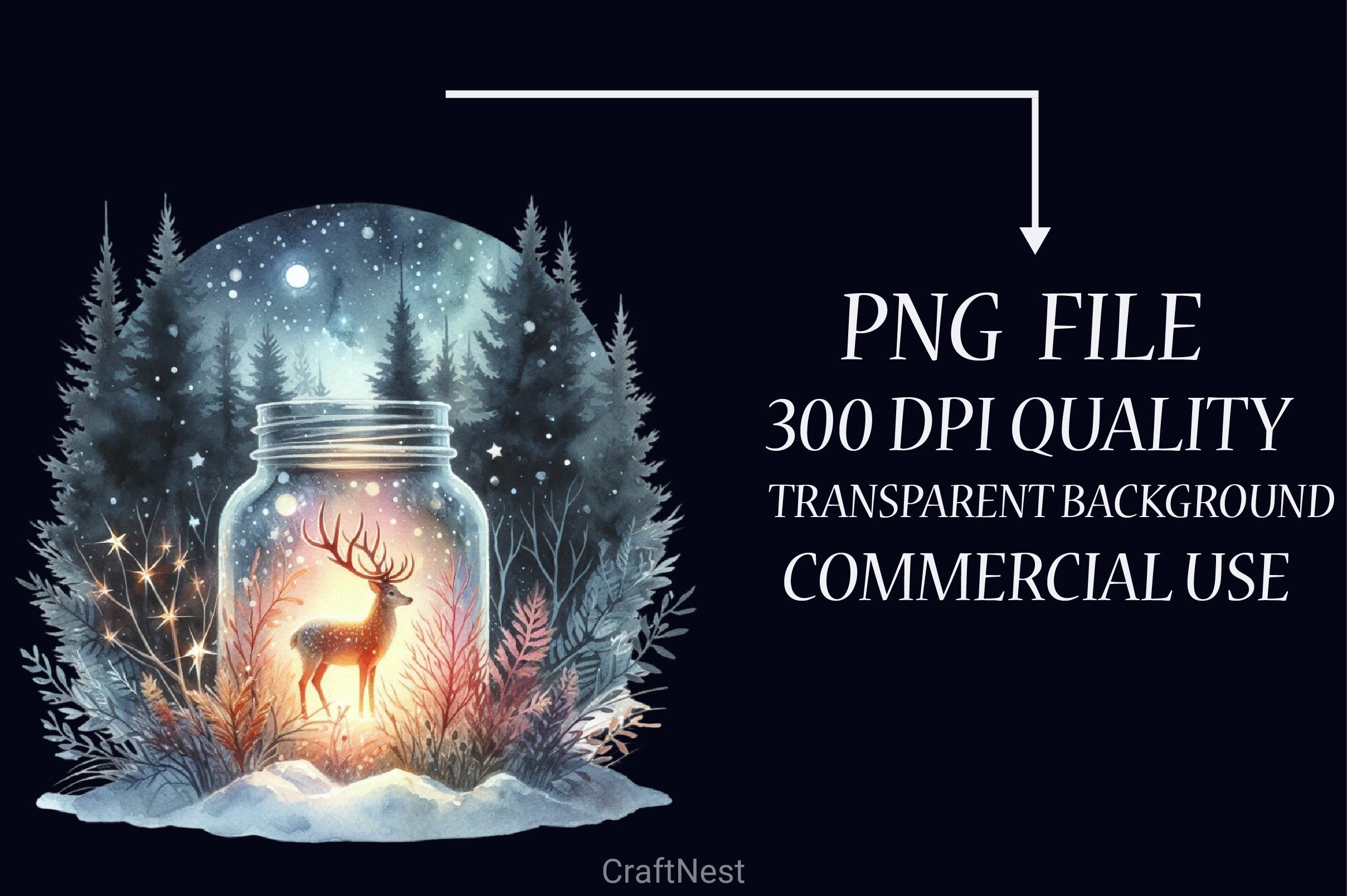 Christmas Magic Jars Clipart Bundle - CraftNest - Digital Crafting and Art