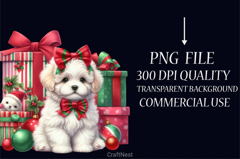 Christmas Dog Clipart Bundle 6 - CraftNest - Digital Crafting and Art