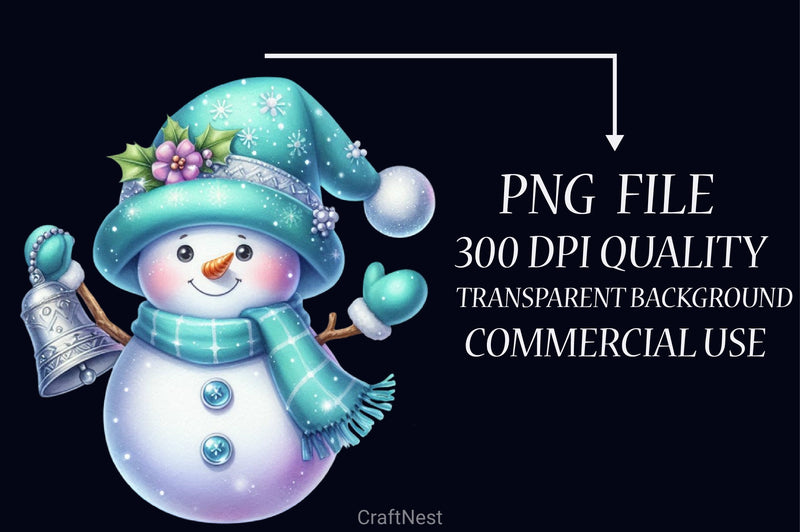 Christmas Snowman Clipart Bundle 18 - CraftNest - Digital Crafting and Art