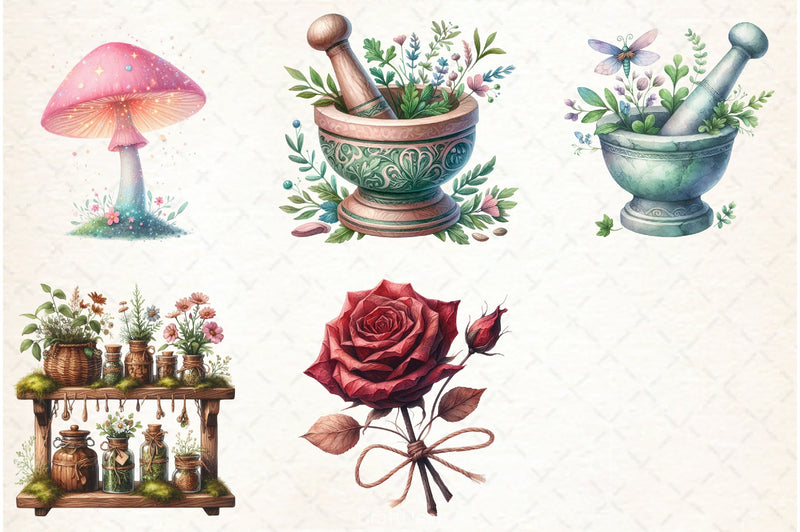 Fairy Apothecary Clipart Bundle - CraftNest - Digital Crafting and Art