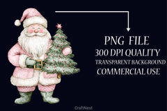 Mint & Pink Christmas Clipart Bundle - CraftNest - Digital Crafting and Art