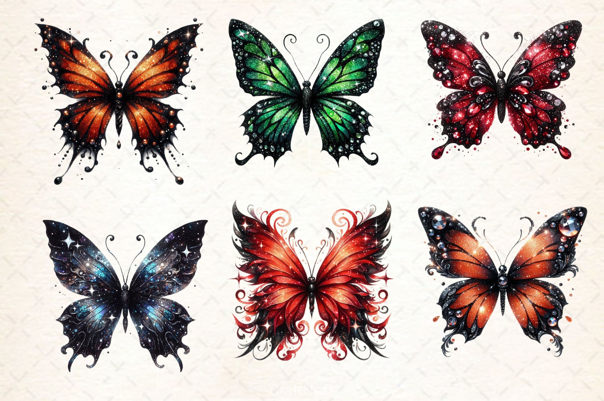 Butterflies Butterfly Clipart Bundle - CraftNest - Digital Crafting and Art