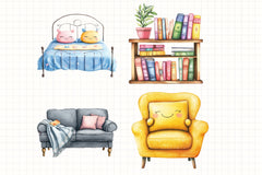Home Furniture Clipart Bundle 5 - CraftNest - Digital Crafting and Art