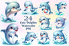 Cute Dolphin Clipart Bundle