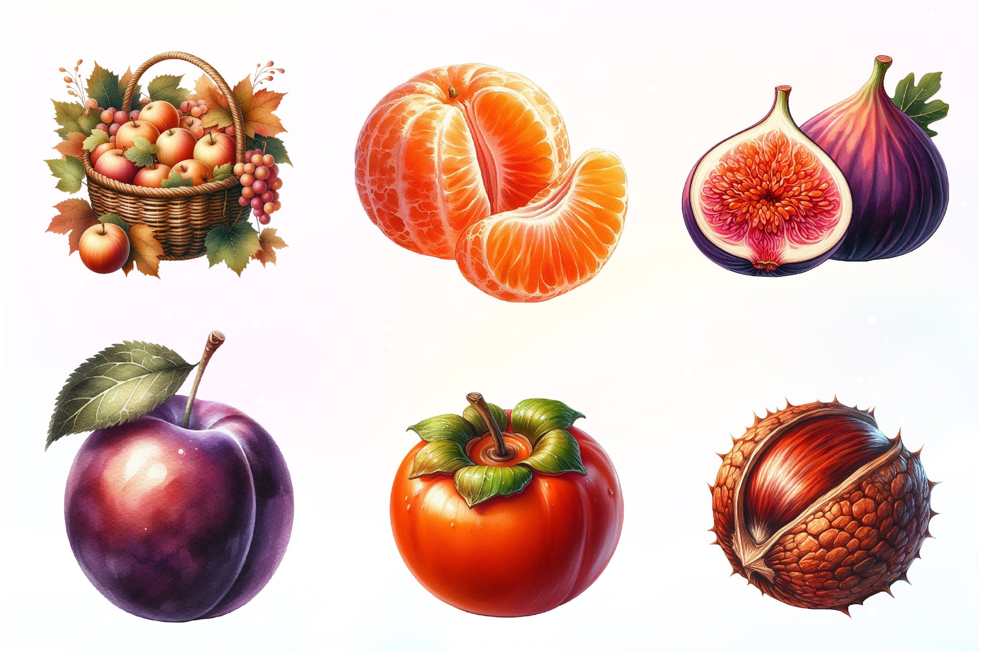 Autumn Fruits Clipart Bundle - CraftNest - Digital Crafting and Art