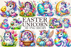 Easter Unicorn Clipart Bundle - CraftNest - Digital Crafting and Art