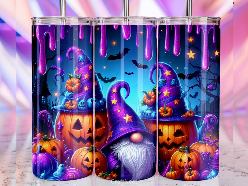 Halloween Gnome Tumbler Wrap Bundle 1 - CraftNest - Digital Crafting and Art